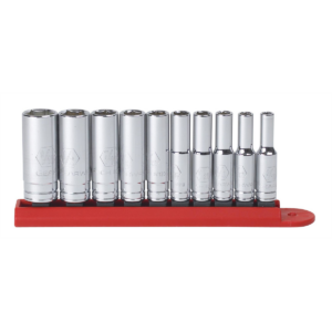 GearWrench 10 Piece 1/4 Inch Drive 6 Point Mid Length SAE Socket Set