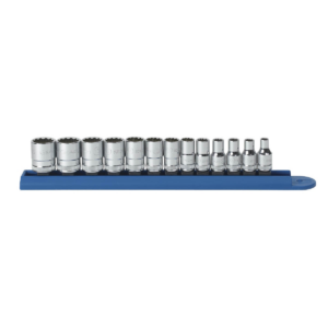 GearWrench 13 Piece 1/4 Inch Drive 12 Point Standard Metric Socket Set