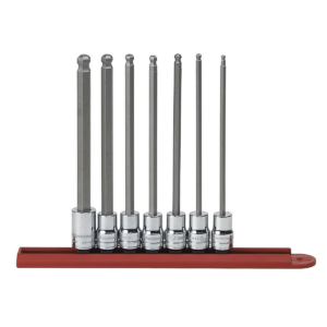 GearWrench 7 Piece 3/8 Inch Drive Long Ball End Hex Bit SAE Socket Set