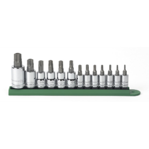 GearWrench 13 Piece 1/4 Inch, 3/8 Inch & 1/2 Inch Drive Tamper Proof Torx Bit Socket Set