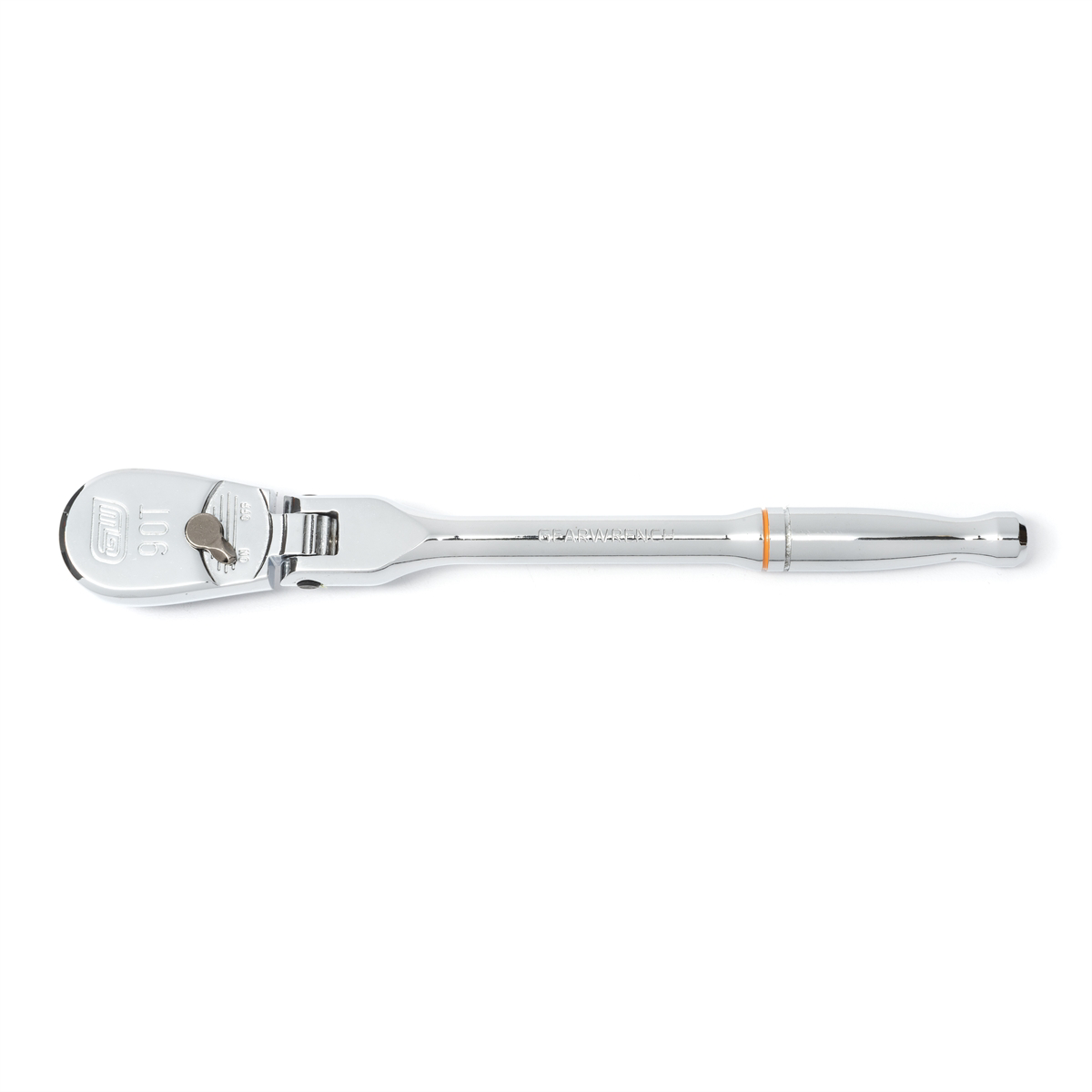 GearWrench 1/4 Inch Drive 90-Tooth Flex Head Teardrop Ratchet 7 Inch