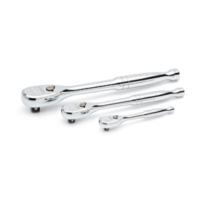 GearWrench 3 Piece 1/4 Inch, 3/8 Inch & 1/2 Inch Drive 120XP Teardrop Ratchet Set