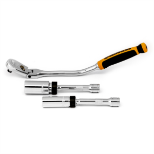 GearWrench 3 Piece 3/8 Inch Drive 90-Tooth Spark Plug Ratchet Set