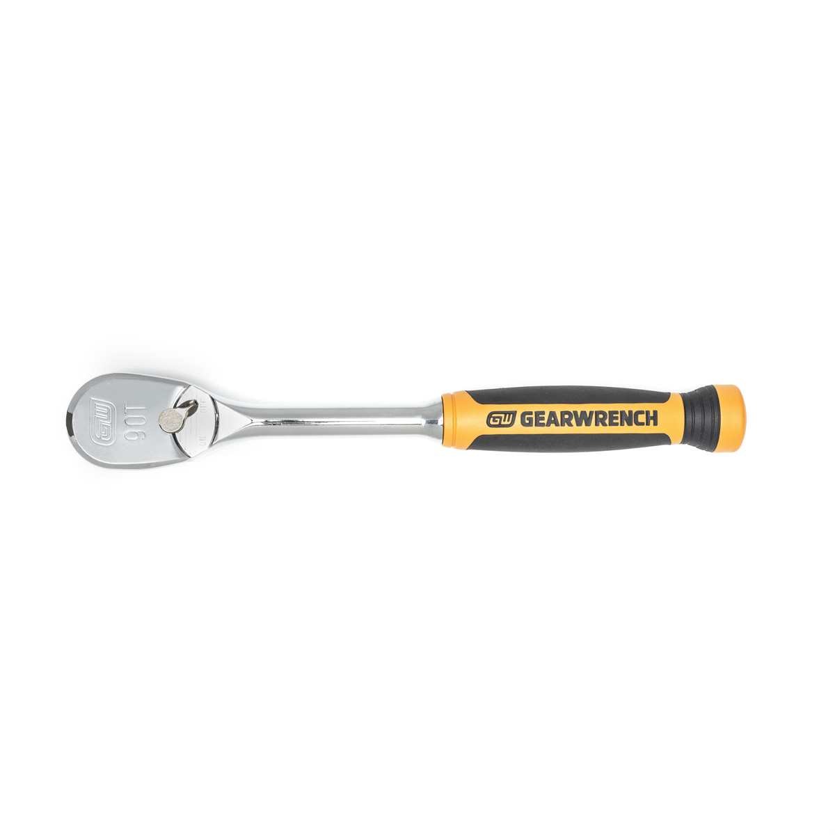 GearWrench 1/2 Inch Drive 90-Tooth Dual Material Teardrop Ratchet 11 Inch