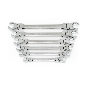 GearWrench 6 Piece Flex Head Flare Nut Metric Wrench Set