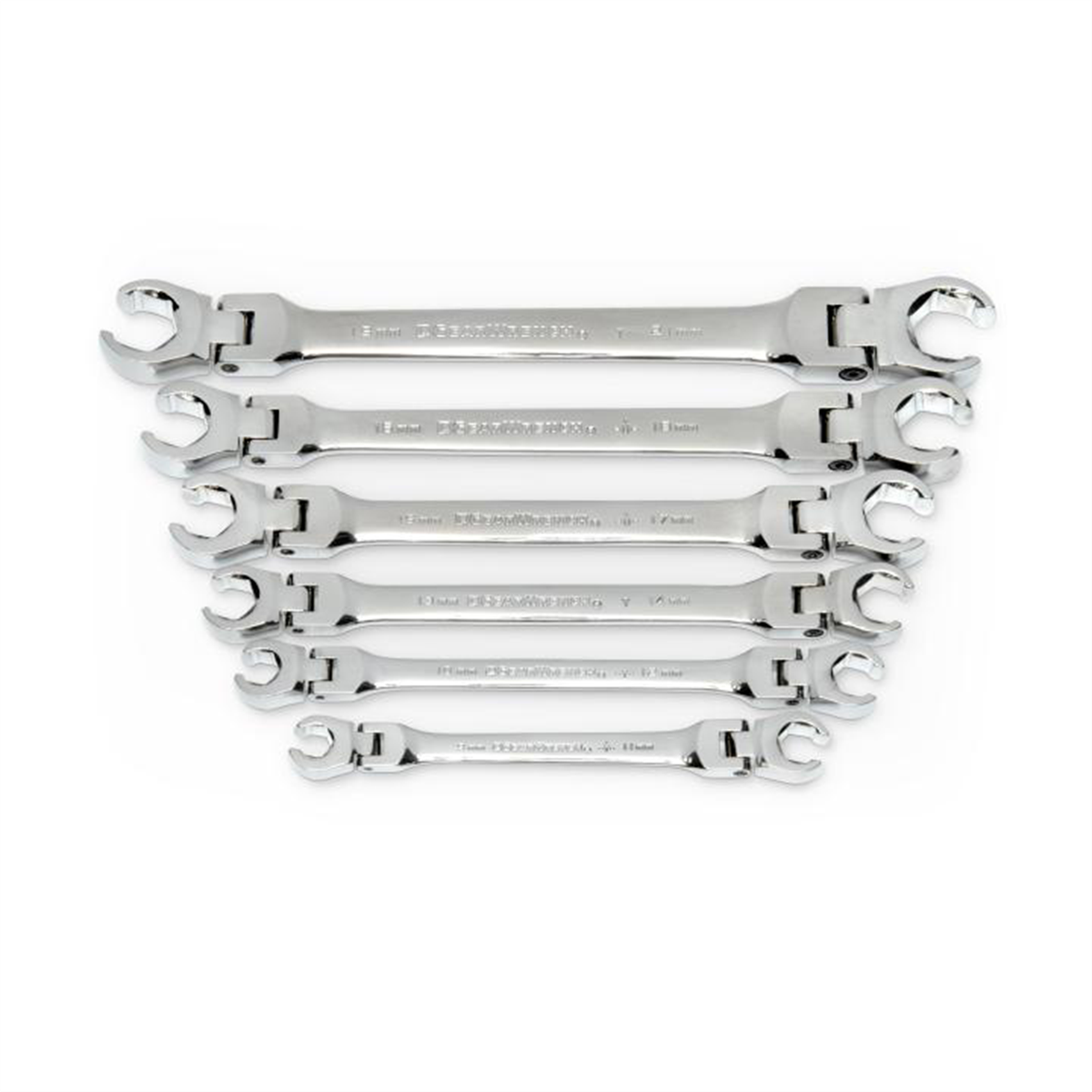 GearWrench 6 Piece Flex Head Flare Nut Metric Wrench Set