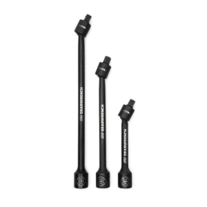 GearWrench 3 Piece 1/2 Inch Drive X-Core Pinless Universal Joint Impact Extension Set 6 Inch, 9 Inch & 12 Inch