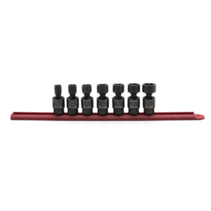 GearWrench 7 Piece 3/8 Inch Drive 6 Point Standard X-Core Pinless Universal Impact SAE Socket Set