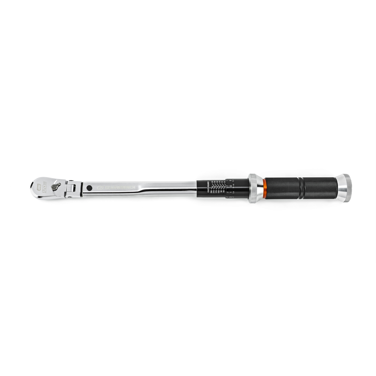 GearWrench 3/8 Inch Drive 120XP Flex Head Micrometer Torque Wrench 5-75 ft/lbs.