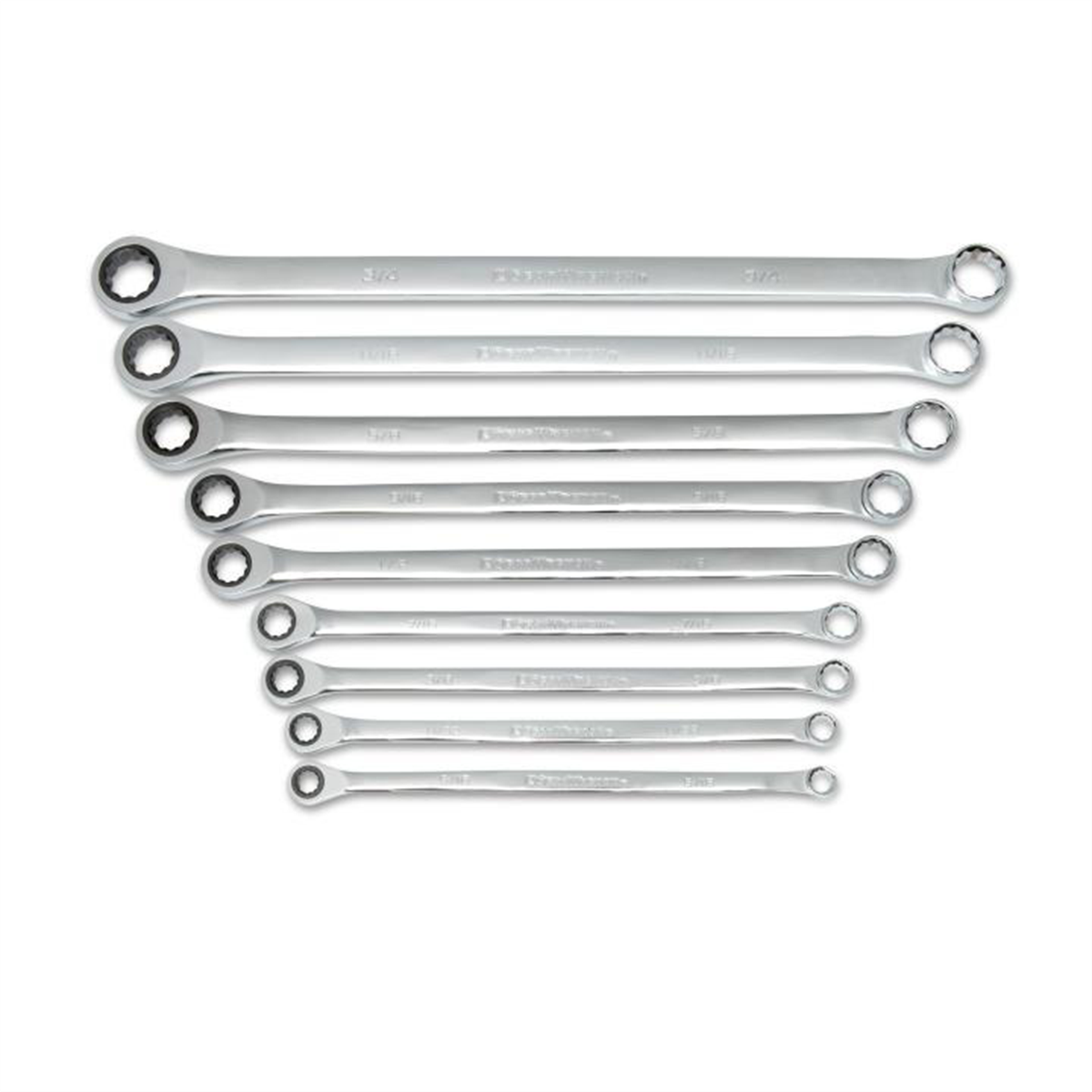 GearWrench 9 Piece 72-Tooth 12 Point XL GearBox Double Box Ratcheting SAE Wrench Set