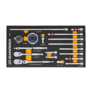 GearWrench 18 Piece 1/4" 90-Tooth Ratchet & Drive Tool Set with Foam Storage Tray
