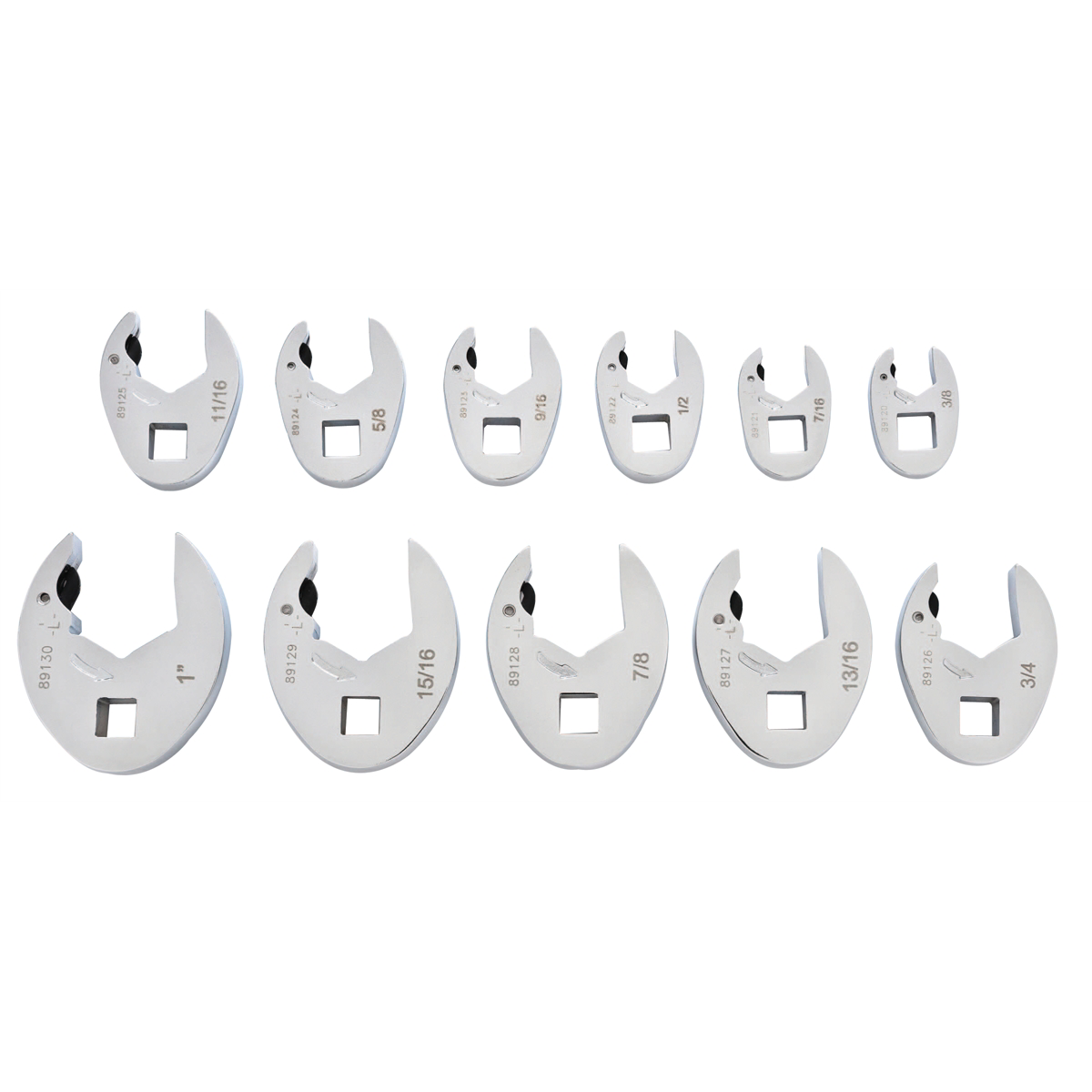 GearWrench 11 Piece 3/8 Inch Drive Ratcheting Crowfoot SAE Wrench Set