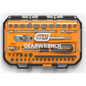 GearWrench 39 Piece 1/4 Inch Drive MicroDriver Set with 120XP Locking Flex Head Ratchet and Stubby Sockets