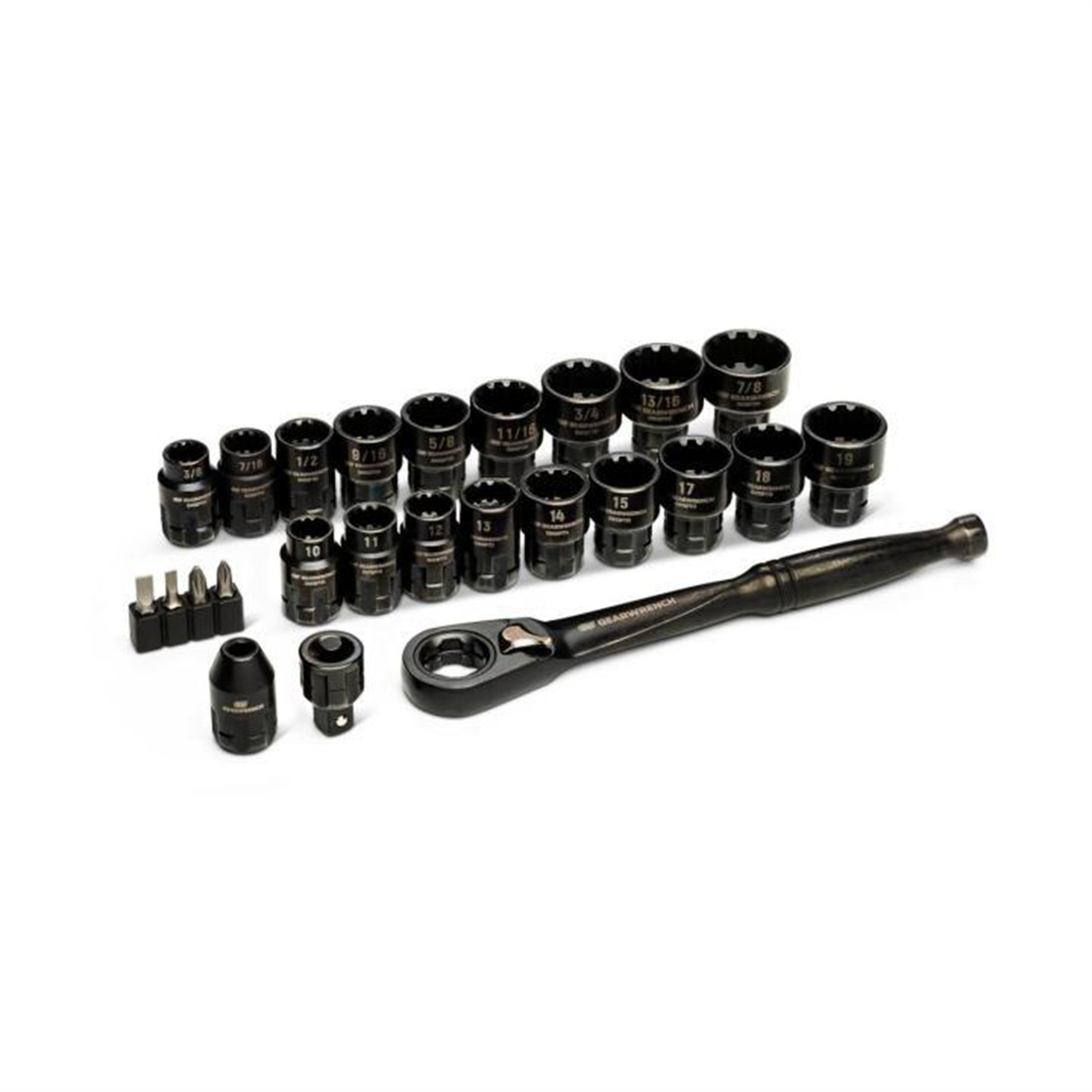 GearWrench 25 Piece 3/8 Inch Drive Pass-Thru Ratchet and Socket Set