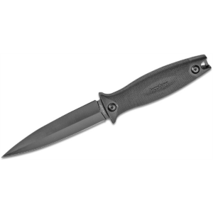 Kershaw Secret Agent Spear Point Fixed Blade Boot Knife with Nylon Dual-Carry Sheath - Black