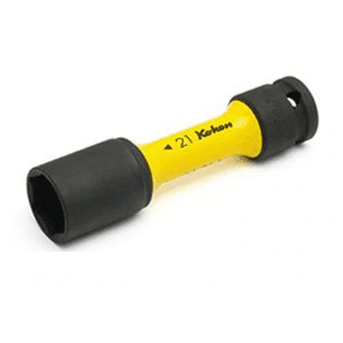 Ko-ken USA 1/2 Sq. Dr. Wheel Nut Socket 21mm Extra Thin walled Length 110mm Color coded Protector