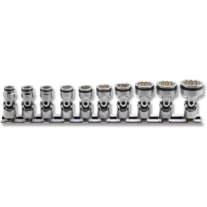 Ko-ken USA 1/4" Sq. Drive SAE Universal 12-Point NUT GRIP 10 Piece Socket Set