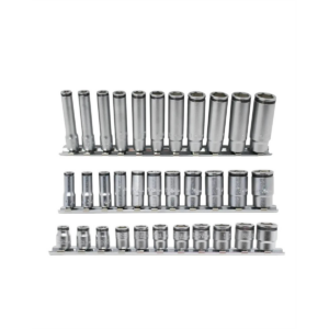 Ko-ken USA 1/4" Nut Grip Bundle with Short, Semi-Deep, and Deep 11 piece Socket Sets