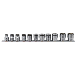 Ko-ken USA 3/8 Square Drive NUT GRIP Socket Set 8-19 mm Chrome Rail - 11 Piece