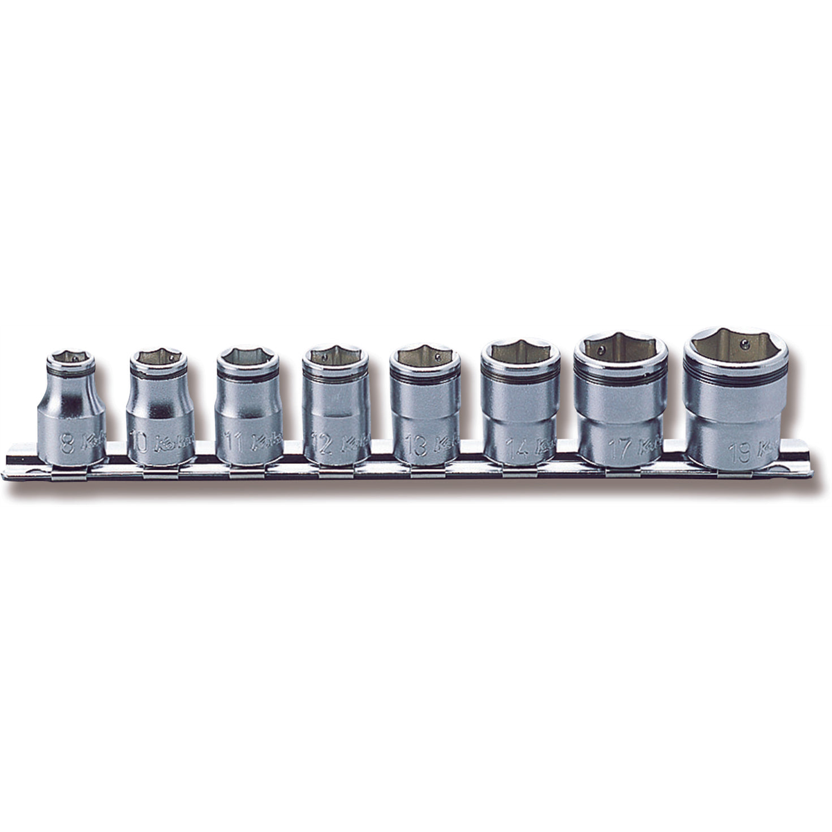 Ko-ken USA 3/8 Sq. Dr. Socket set 8mm-19mm Nut Grip 200mm 8 pieces