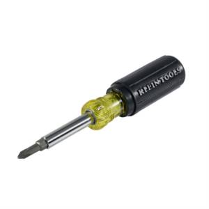 Klein Tools Multi-Bit Screwdriver / Nut Driver, 5-in-1, Phillips, Slotted Bits