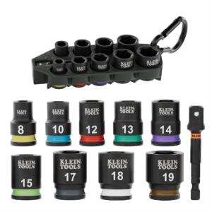 Klein Tools Grab-And-Go Impact Socket Set, Metric, 10-Piece