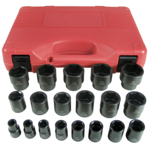 K Tool International 19 Piece 1/2" DR Short Impact Socket Set