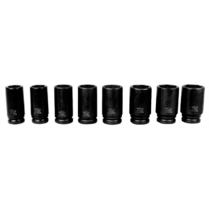 K Tool International Socket Set Impact 3/4 Inch Drive SAE 8 Piece Deep