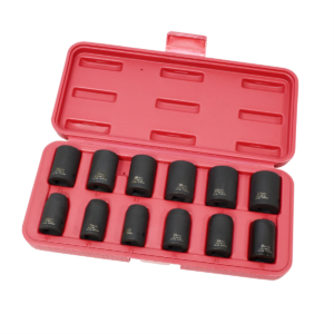 K Tool International Impact Socket Set 12 Piece Thin Wall Metric 1/2 in. Dr - Short