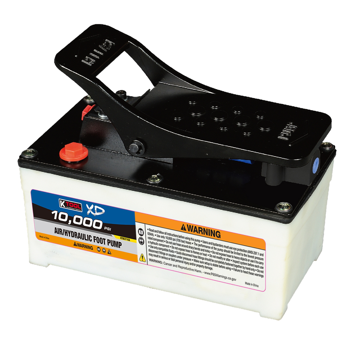 K Tool International Foot Pump Air Hydraulic With Nylon Case