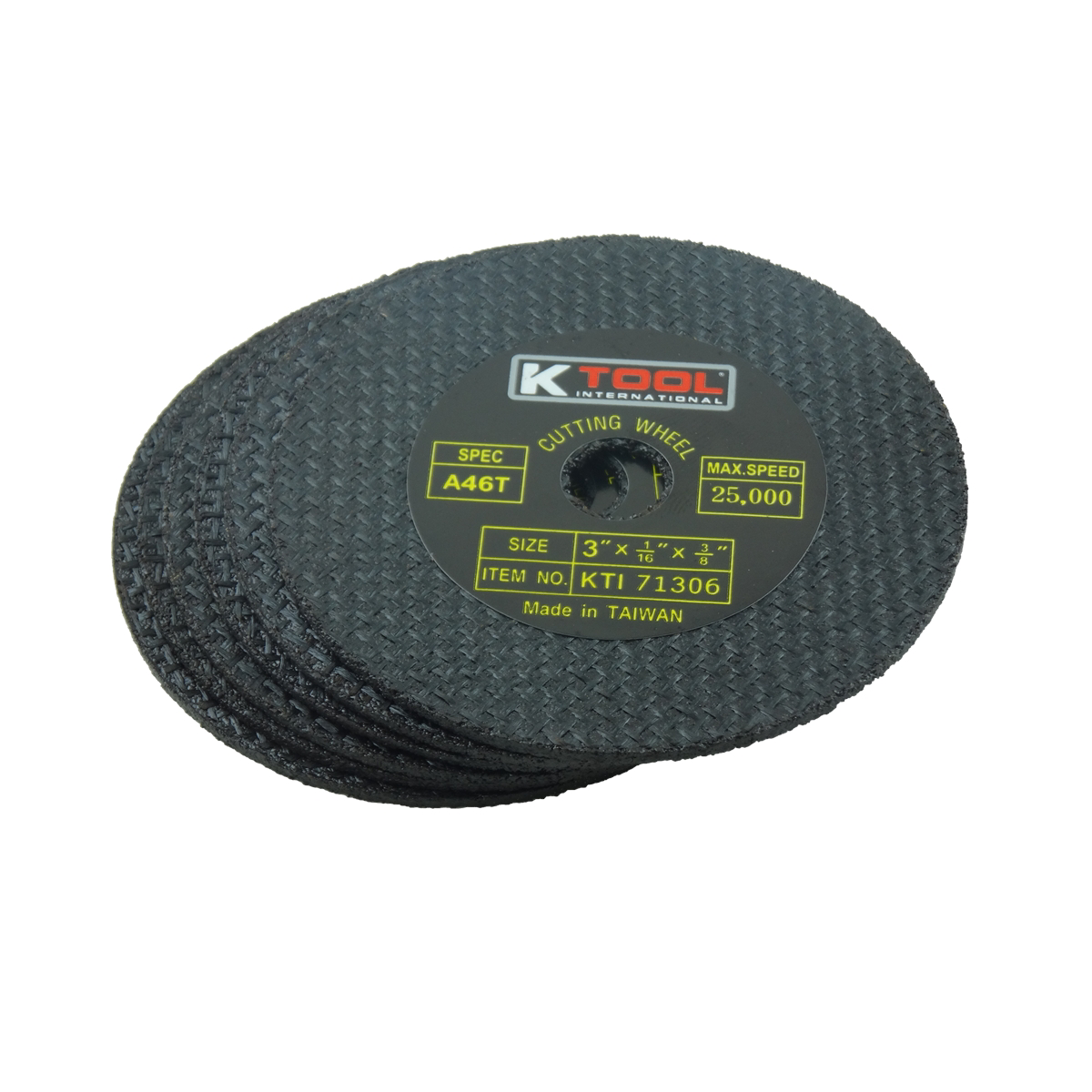 K Tool International 6PK CUT-OFF WHEEL 3IN. X 1/16IN. 6/PK