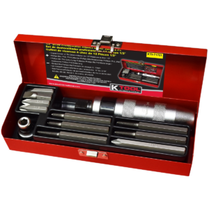 K Tool International Impact Driver Set Professional 12 Piece 1/2 Inch Drive