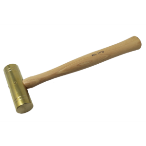 K Tool International Brass Hammer 24 oz. with Wooden Hickory Handle