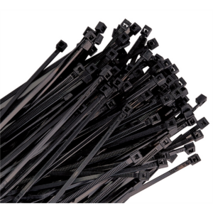 K Tool International Cable Zip Tie 7 in. Black 100/Pack 50 lb. Tensile