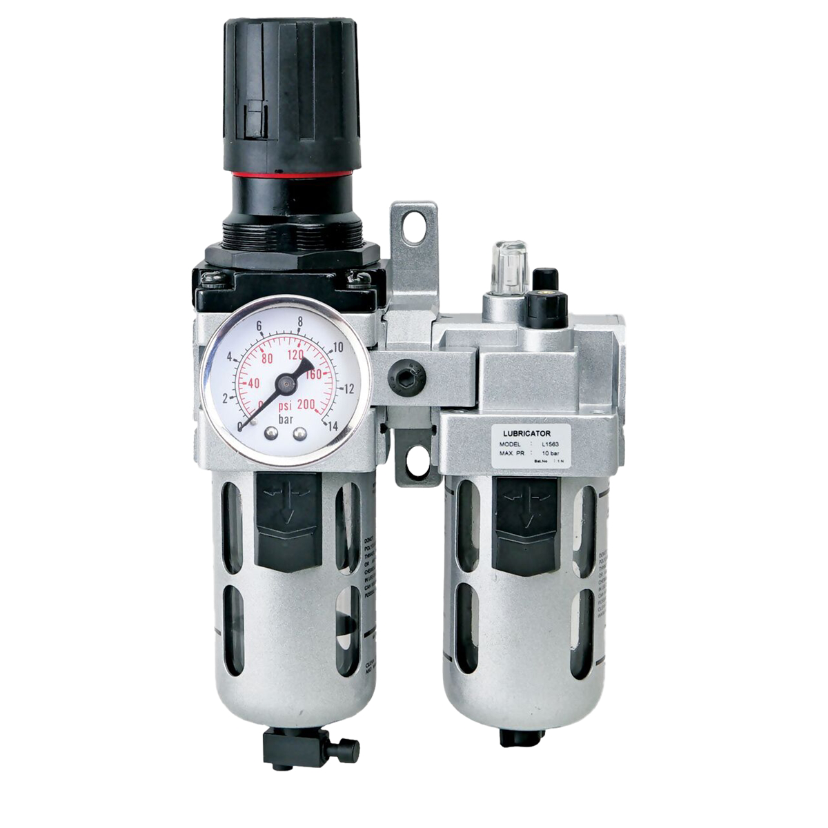 K Tool International Filter-Regulator and Lubricator, Intermediate 2 Piece