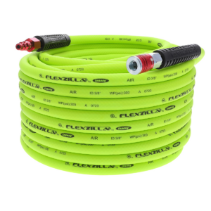Legacy Manufacturing Flexzilla Air Hose Kit, 3-Piece, 3/8" x 100', with ColorConnex Coupler and Plug, Type D, Red
