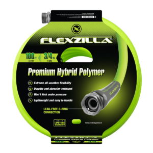 Legacy Manufacturing Flexzilla Garden Hose, 3/4" x 100', 3/4" - 11 1/2 GHT Fittings