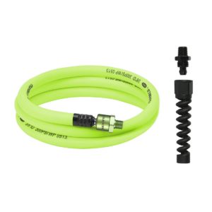 Legacy Manufacturing Flexzilla Pro Custom Length Whip Hose, 3/8" x 6', 1/4 " MNPT High Flow Ball Swivel, 1/4" MNPT Reusable Fitting