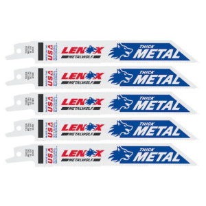 Lenox Tools 6 Inch 14 TPI Bi-Metal Reciprocating Saw Blades - 5 Pack