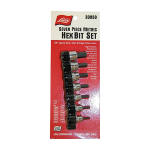 Lisle SOCKET HEX BIT SET 3/8IN. DR 7PC METRIC 3 TO 10MM