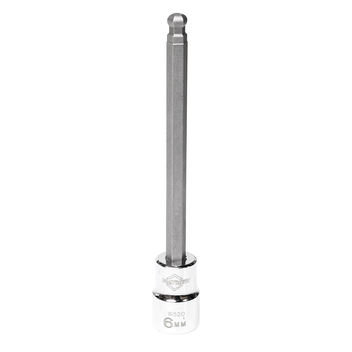 Mayhew Mayhew 6 MM Metric Ball Hex Medium Insert Socket Bit, 3/8-Inch Drive