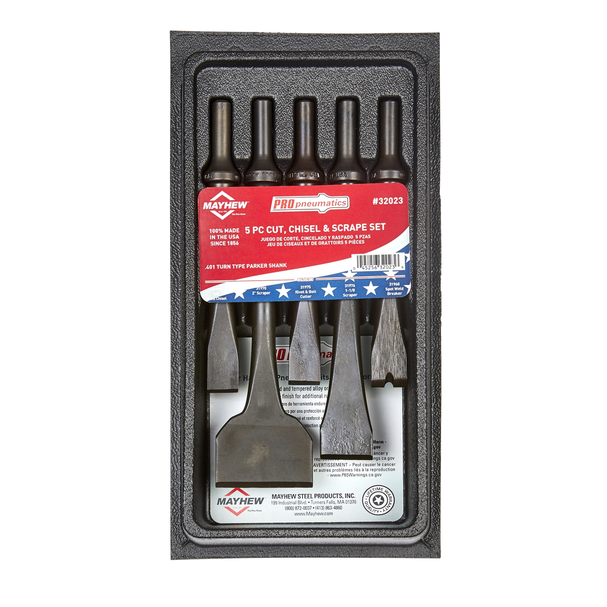 Mayhew 5-PC PNEU CUT CHISEL SCRAPE SET