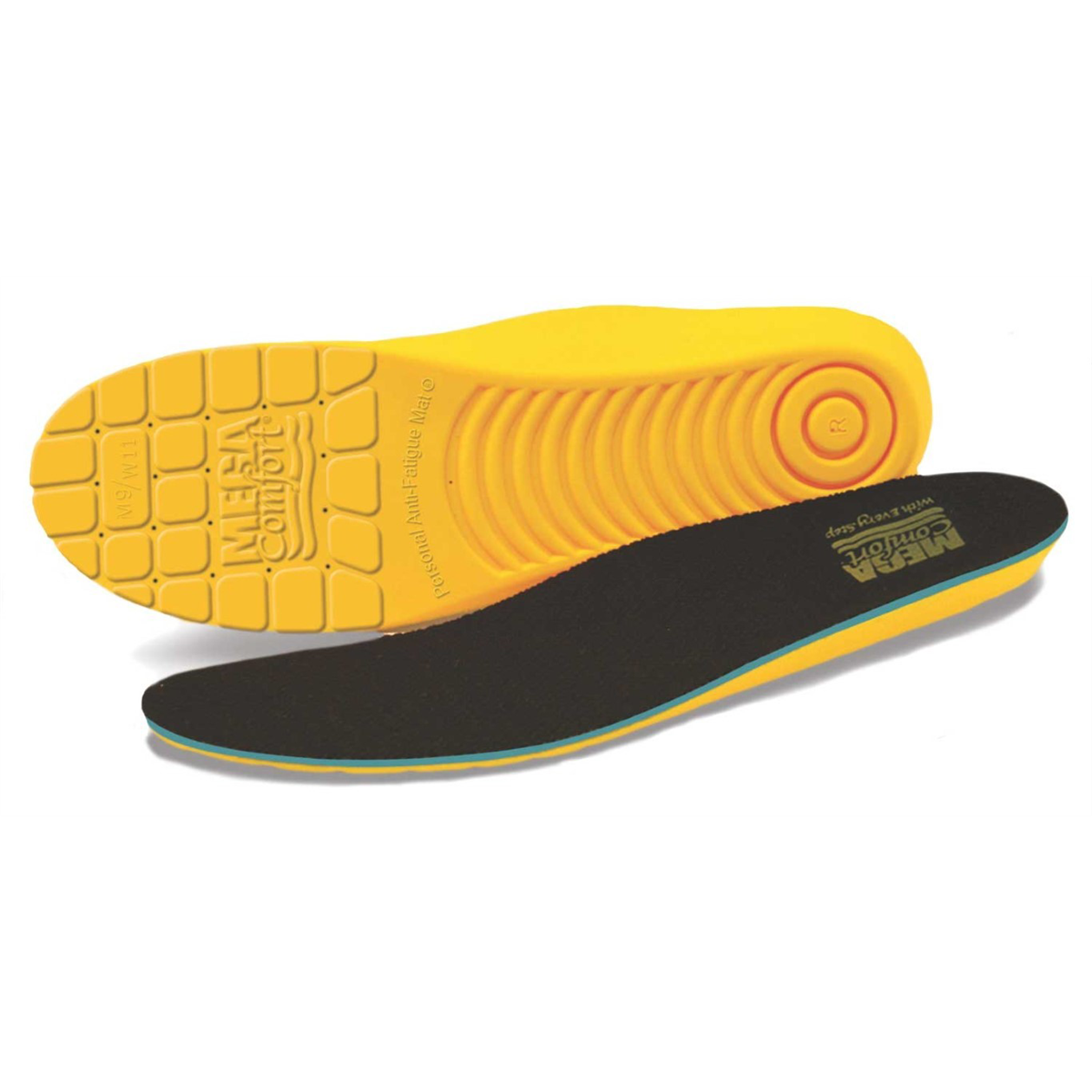 MEGA Comfort Insole - Personal Anti Fatigue Mat (Dual Layered Memory Foam) - Size: Men's 10 / Women's 12