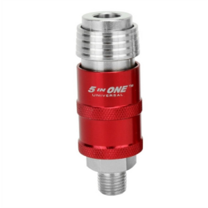 Milton Industries Safety Exhaust Coupler, 1/4-inch body, 1/4-inch MNPT (Retail Packaging)