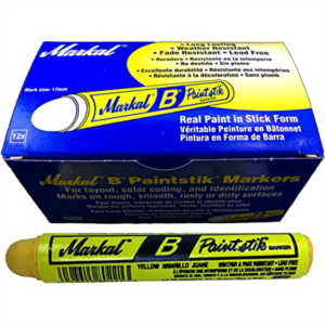 Markal / Laco Paintstik B, Yellow Solid Paint Marker (12/box, 144/cs)
