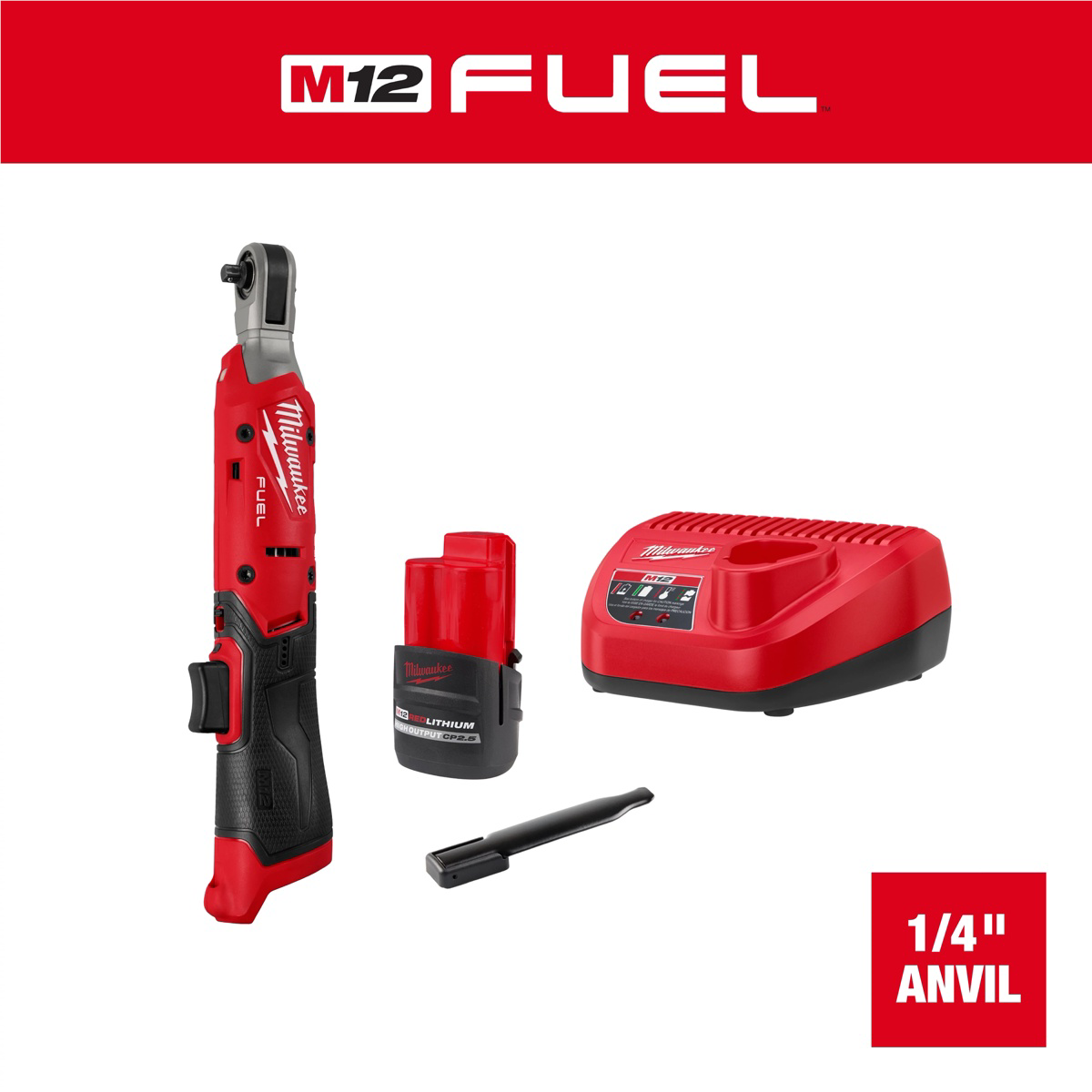 Milwaukee Tool M12 FUEL 1/4 Inch Ratchet Kit