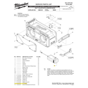 Milwaukee Tool AC Adapter for M18 Bluetooh Jobsite Radio MLW2952-20