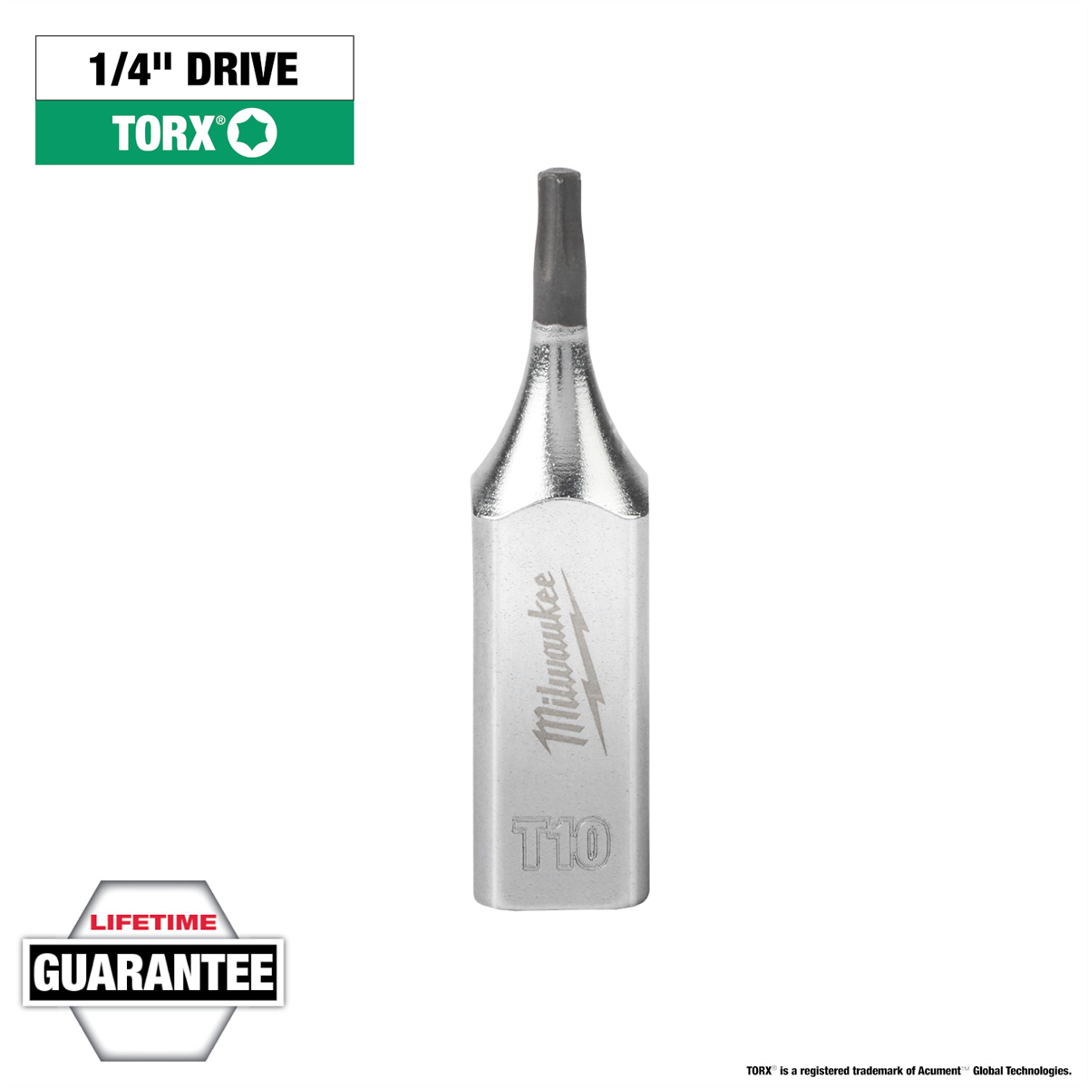 Milwaukee Tool 1/4" Drive T10 TORX Bit Socket