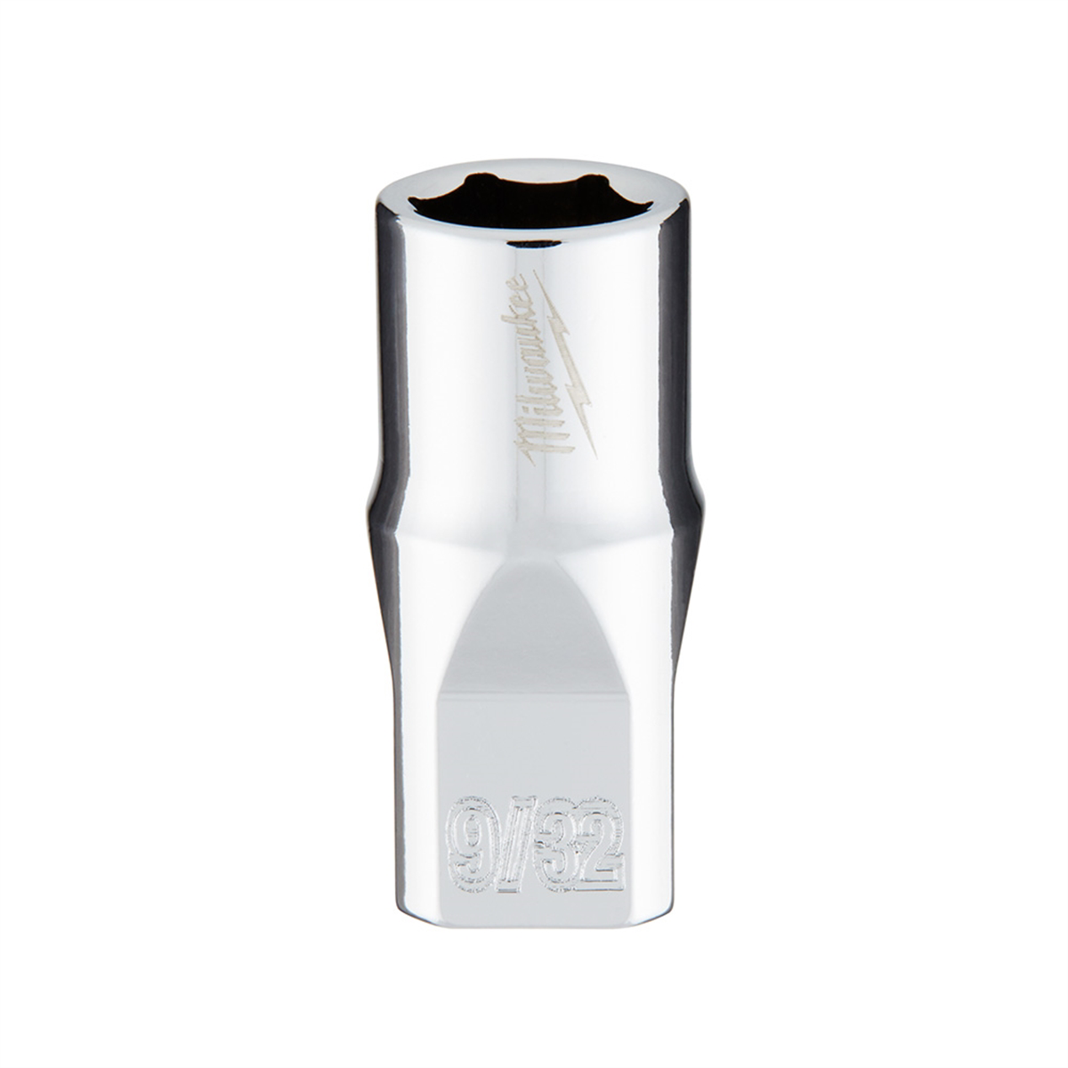 Milwaukee Tool 1/4" Drive 9/32" SAE 6-Point Socket with FOUR FLAT Sides, Vanadium Steel, Chrome