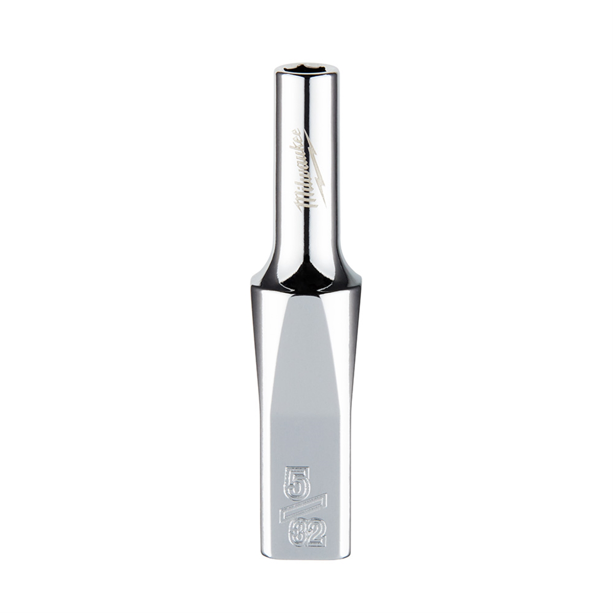Milwaukee Tool 1/4" Drive 5/32" SAE 6-Point Deep Socket with FOUR FLAT Sides, Vanadium Steel, Chrome